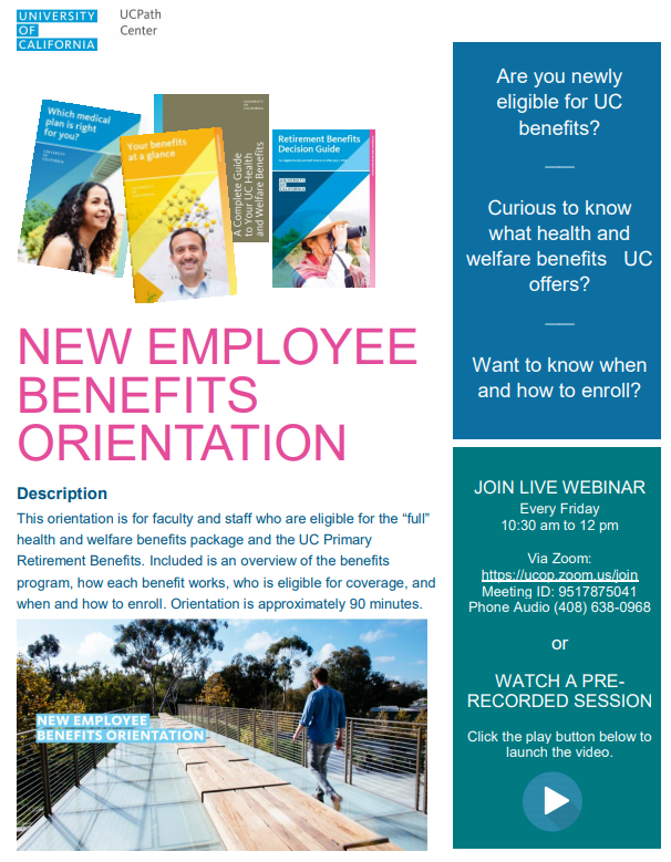 Image of New Employee Benefits Orientation flyer